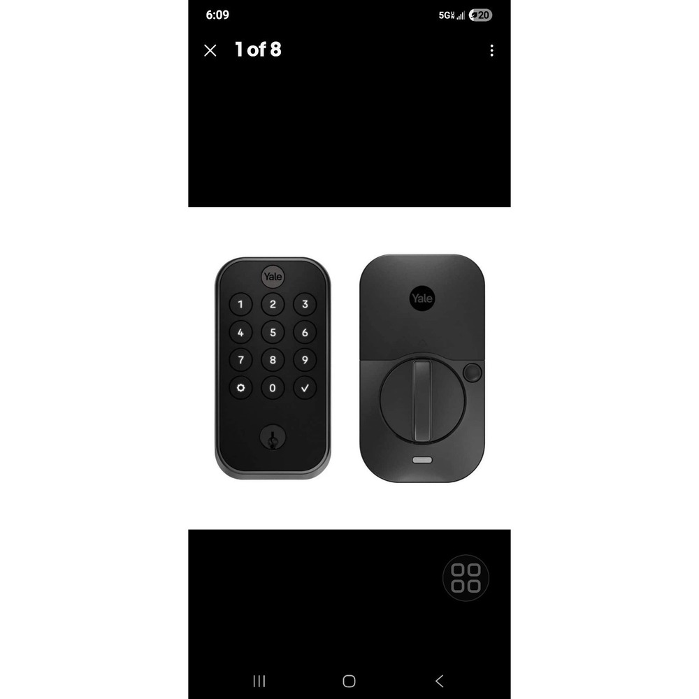 Yale Assure Lock 2 Touch Deadbolt Smart Door Lock Black YRD450-F-WF1-BSP
